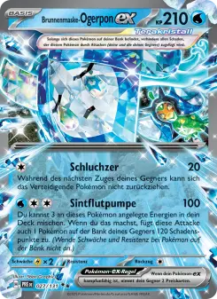 Pokémon-Karte Brunnenmaske-Ogerpon-ex 027/131