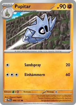 Pokémon-Karte Pupitar 048/131