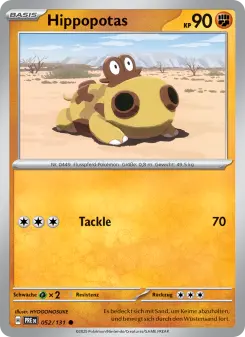 Pokémon-Karte Hippopotas 052/131