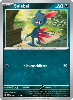 Pokémon-Karte Sniebel 061/131