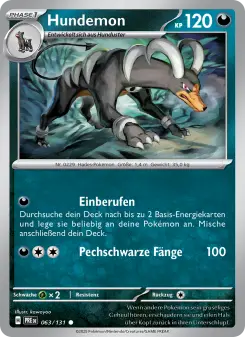 Pokémon-Karte Hundemon 063/131