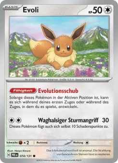 Pokémon-Karte Evoli 074/131