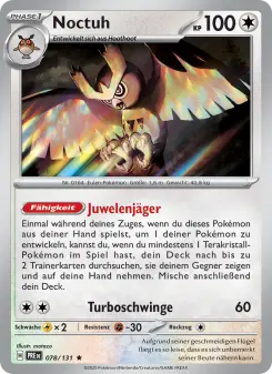 Pokémon-Karte Noctuh 078/131
