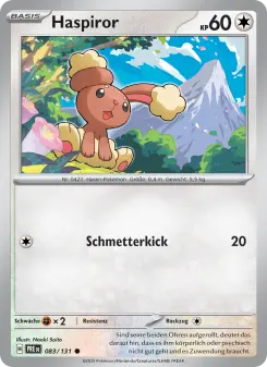 Pokémon-Karte Haspiror 083/131