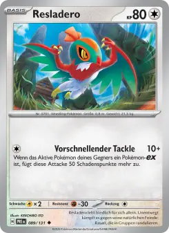 Pokémon-Karte Resladero 089/131
