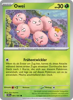 Pokémon-Karte Owei 001/191