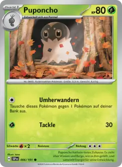 Pokémon-Karte Puponcho 006/191