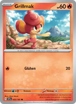 Pokémon-Karte Grillmak 022/191