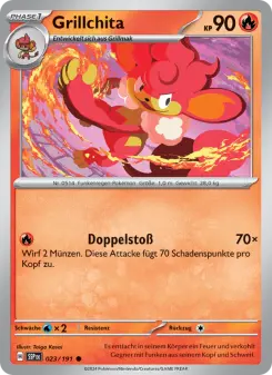 Pokémon-Karte Grillchita 023/191