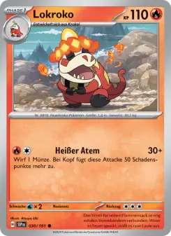 Pokémon-Karte Lokroko 030/191