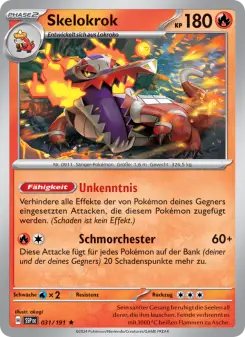 Pokémon-Karte Skelokrok 031/191