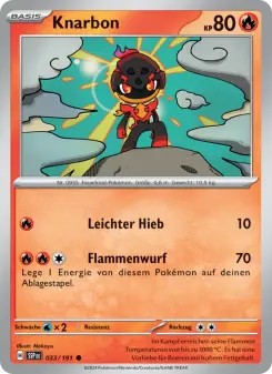 Pokémon-Karte Knarbon 033/191
