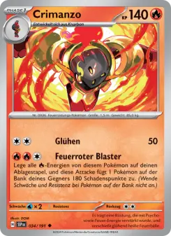 Pokémon-Karte Crimanzo 034/191