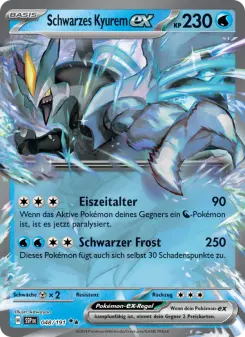 Pokémon-Karte Schwarzes Kyurem-ex 048/191