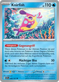 Pokémon-Karte Knirfish 049/191