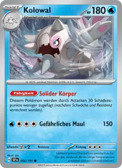 Pokémon-Karte Kolowal 054/191