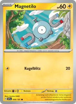 Pokémon-Karte Magnetilo 058/191