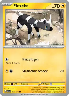 Pokémon-Karte Elezeba 062/191
