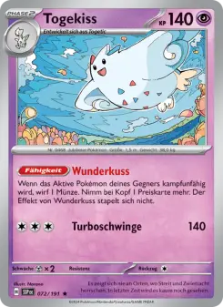 Pokémon-Karte Togekiss 072/191