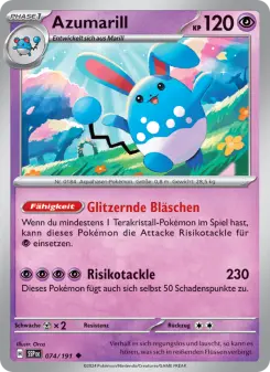 Pokémon-Karte Azumarill 074/191