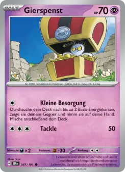 Pokémon-Karte Gierspenst 097/191