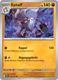 Pokémon-Karte Epitaff 100/191