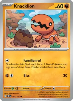 Pokémon-Karte Knacklion 104/191