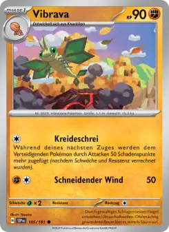Pokémon-Karte Vibrava 105/191