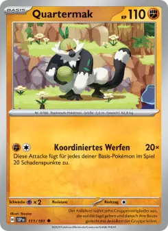 Pokémon-Karte Quartermak 111/191