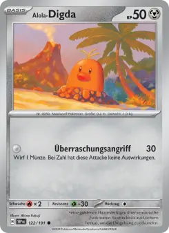 Pokémon-Karte Alola-Digda 122/191