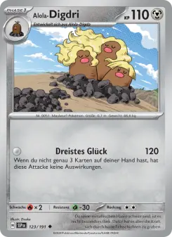 Pokémon-Karte Alola-Digdri 123/191