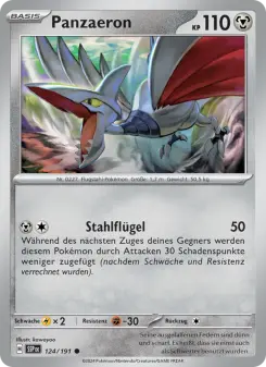 Pokémon-Karte Panzaeron 124/191