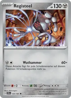 Pokémon-Karte Registeel 125/191