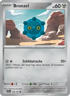 Pokémon-Karte Bronzel 126/191