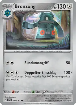 Pokémon-Karte Bronzong 127/191