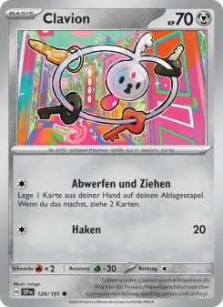 Pokémon-Karte Clavion 128/191