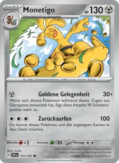 Pokémon-Karte Monetigo 131/191