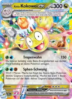 Pokémon-Karte Alola-Kokowei-ex 133/191