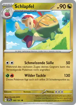 Pokémon-Karte Schlapfel 140/191
