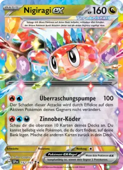 Pokémon-Karte Nigiragi-ex 142/191