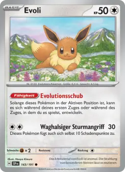 Pokémon-Karte Evoli 143/191