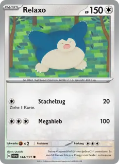 Pokémon-Karte Relaxo 144/191