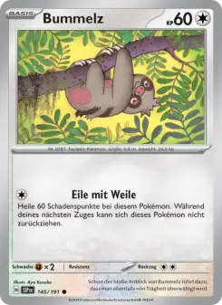 Pokémon-Karte Bummelz 145/191