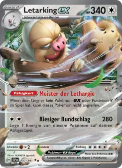 Pokémon-Karte Letarking-ex 147/191
