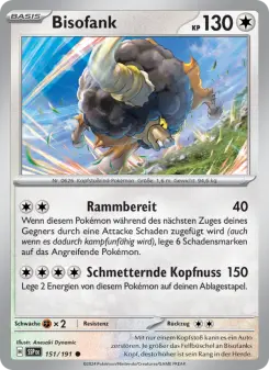 Pokémon-Karte Bisofank 151/191
