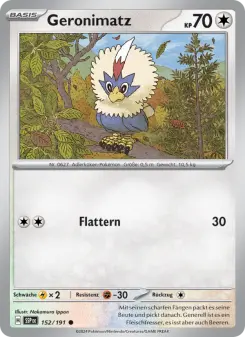 Pokémon-Karte Geronimatz 152/191