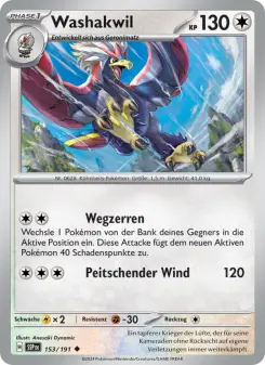 Pokémon-Karte Washakwil 153/191