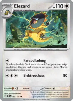 Pokémon-Karte Elezard 155/191