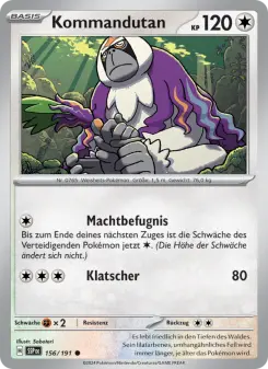 Pokémon-Karte Kommandutan 156/191
