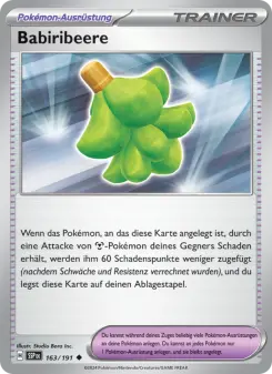 Pokémon-Karte Babiribeere 163/191